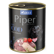 PIPER dog konzerva 800g - s treskou